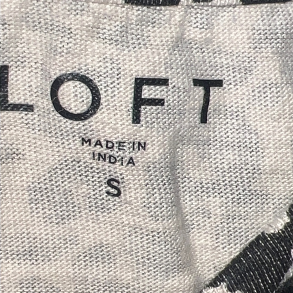 LOFT Black and White Animal Print Blouse - Picture 5 of 5